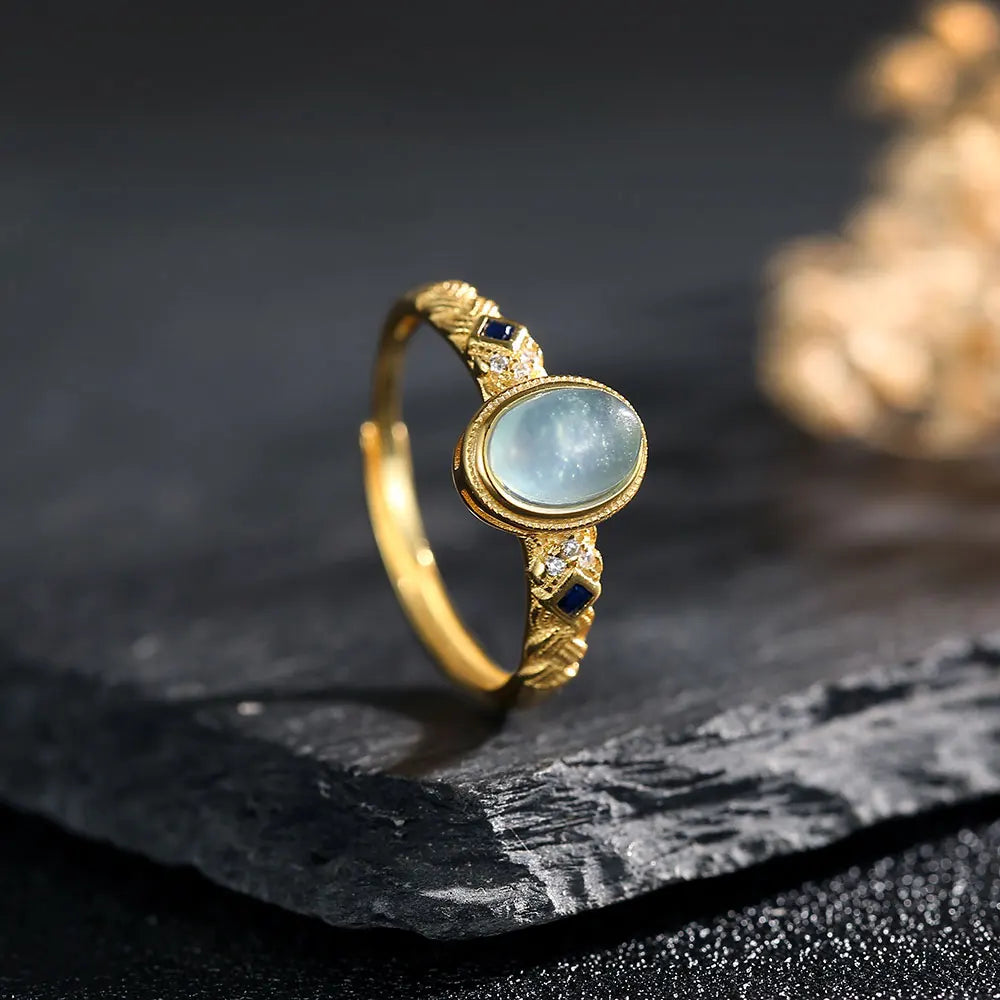 Aquamarine Silver Rings