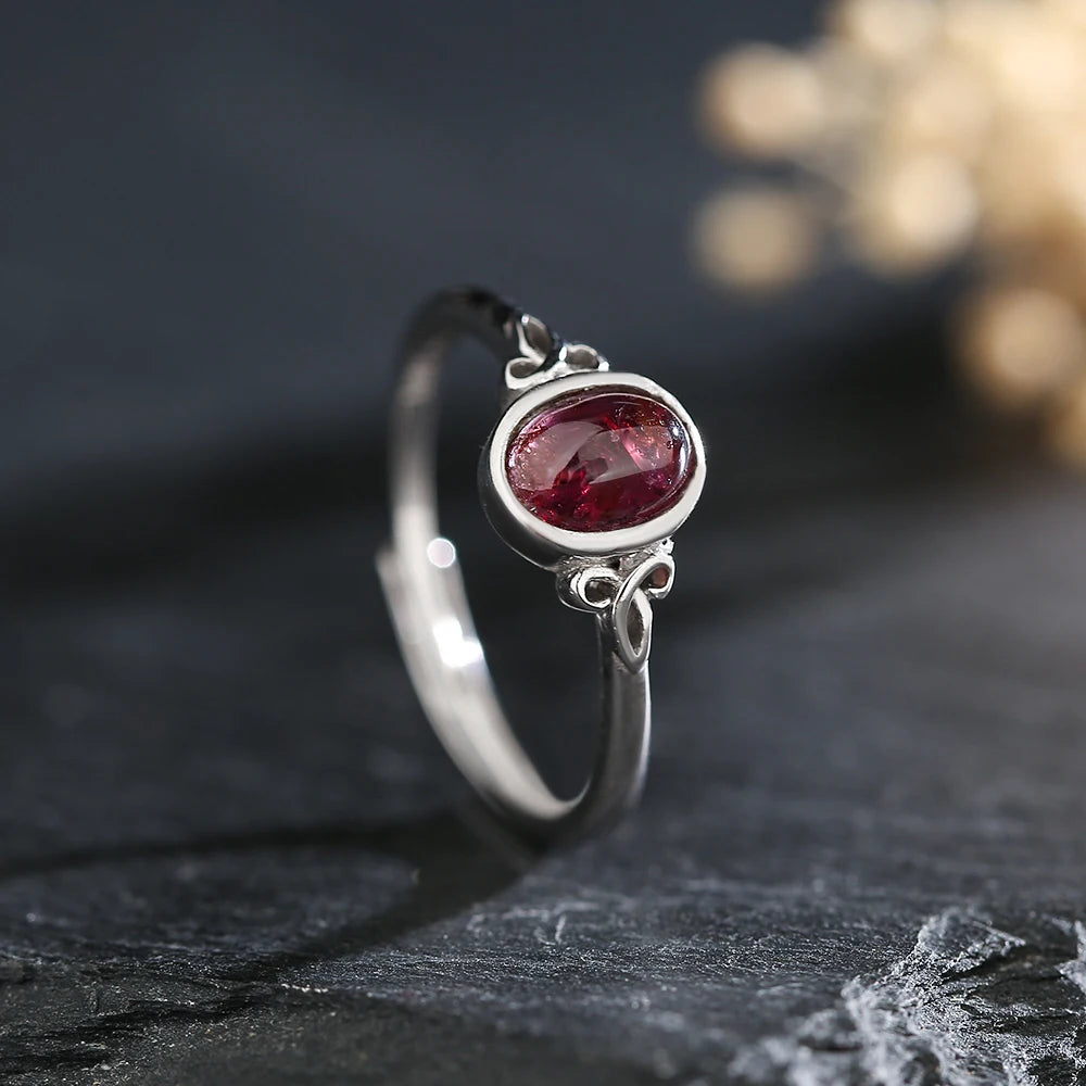 Sterling Garnet Ring
