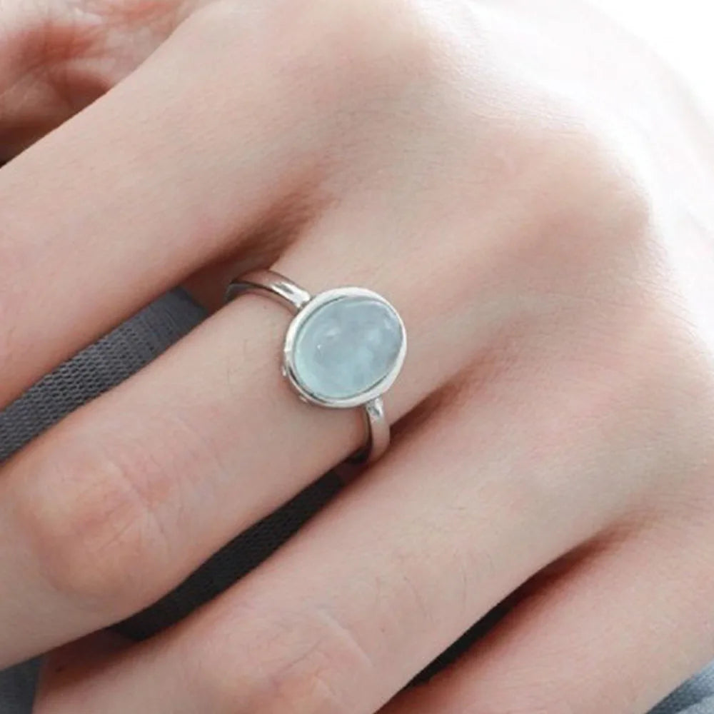 Sterling Blue Star Ring
