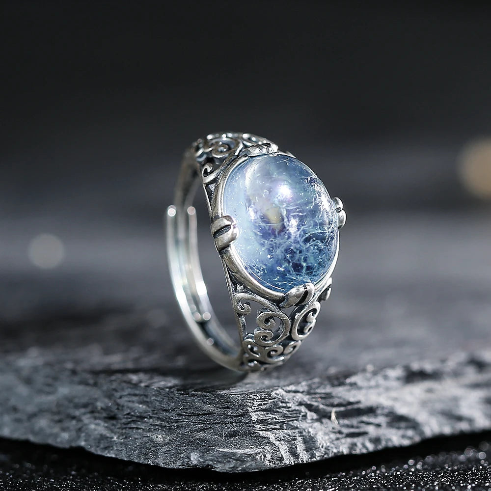 Aquamarine Silver Rings