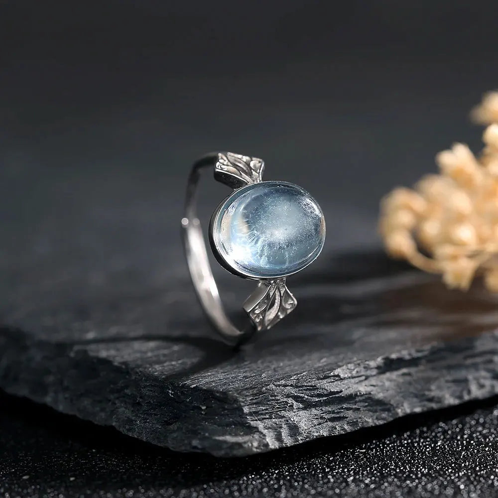 Aquamarine Silver Rings