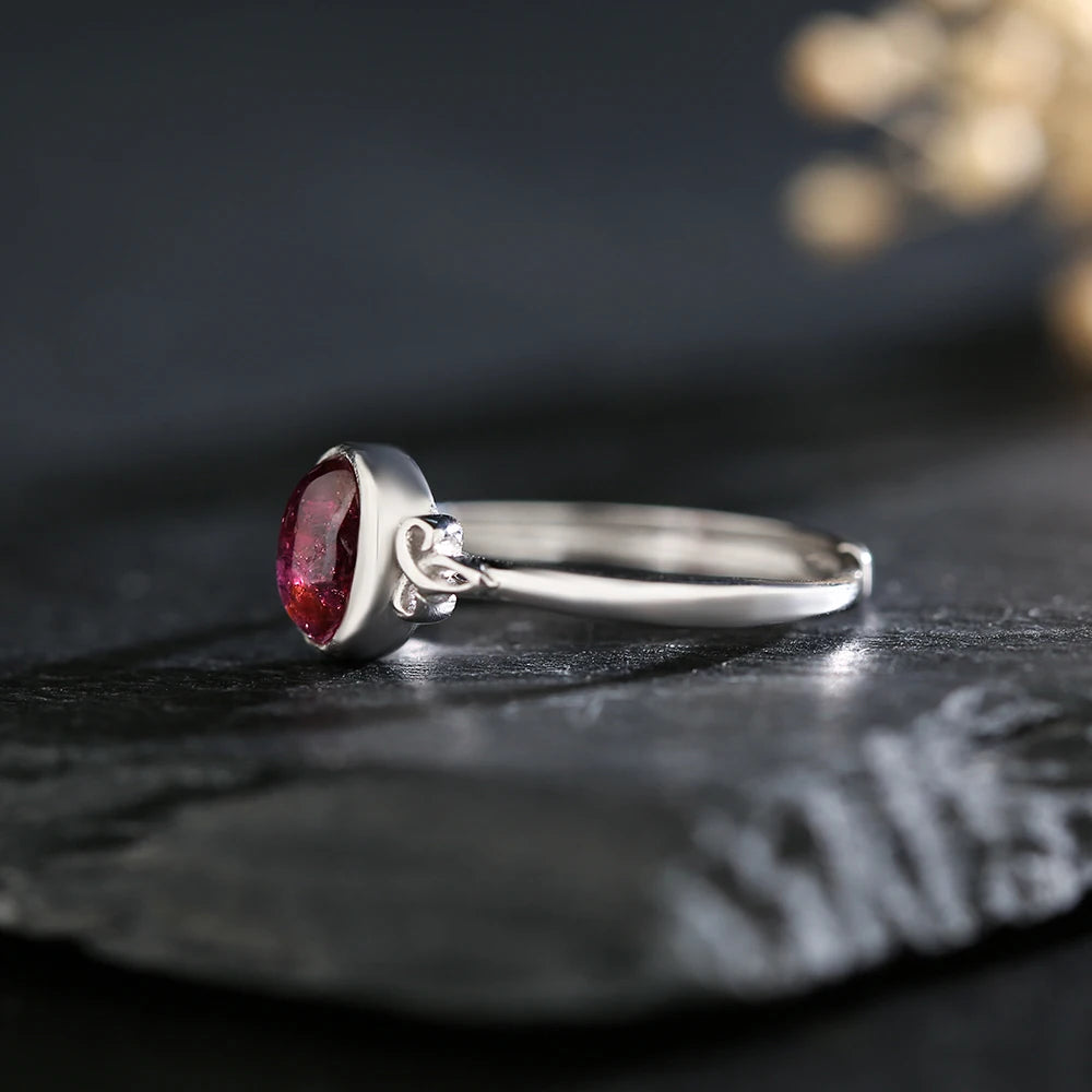 Sterling Garnet Ring